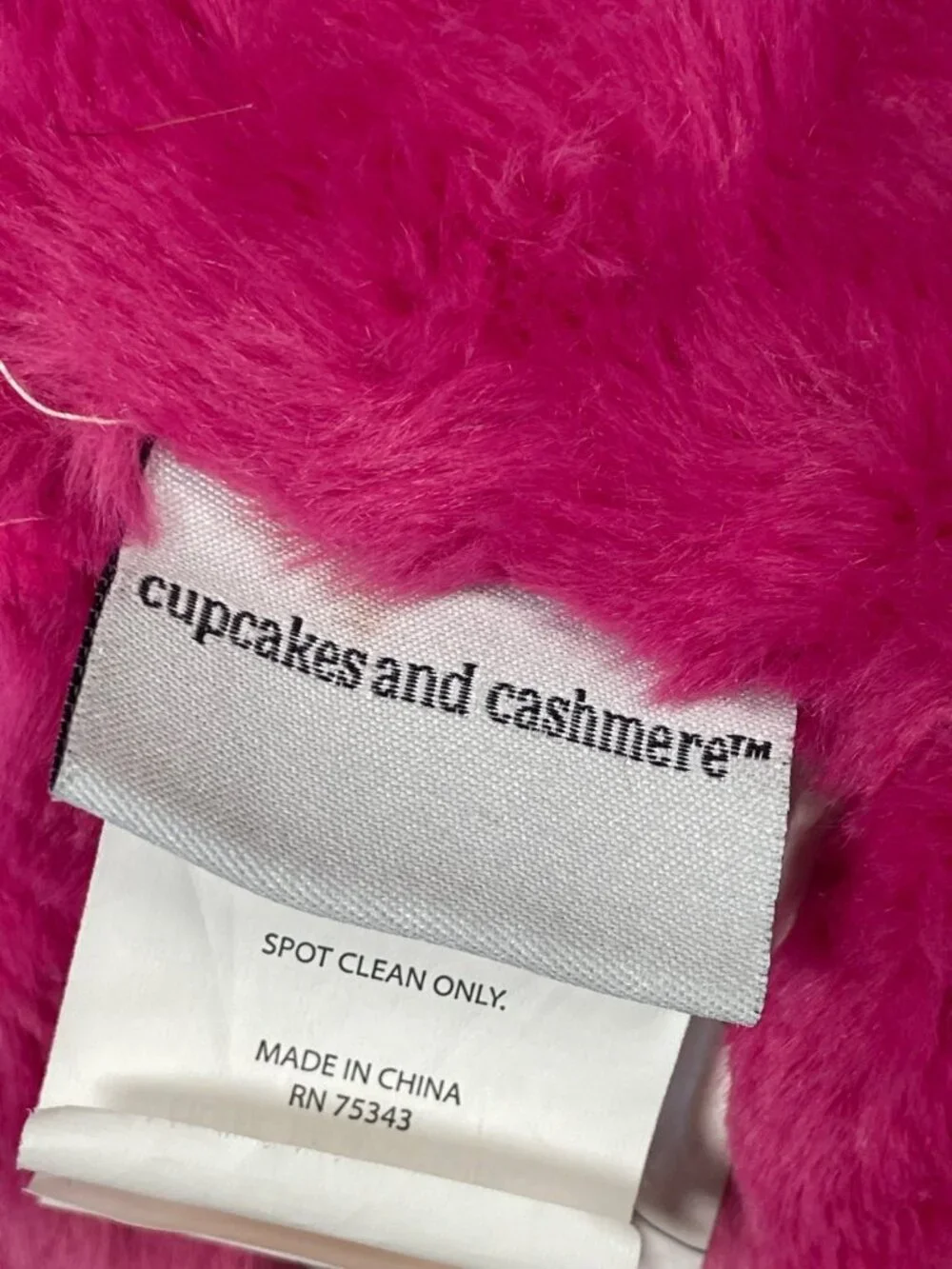 CUPCAKES AND CASHMERE Faux Fur Heart Shaped Pillow 20x20 OMBRE Pink